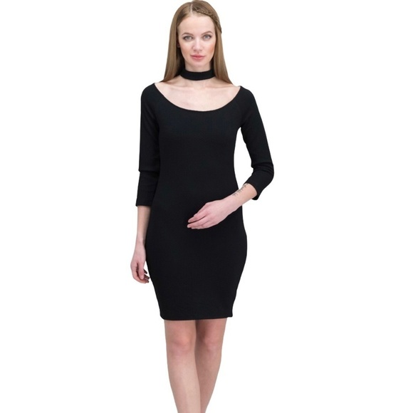 Jessica Simpson NWT Black Tam Choker Bodycon Dress - Picture 2 of 14
